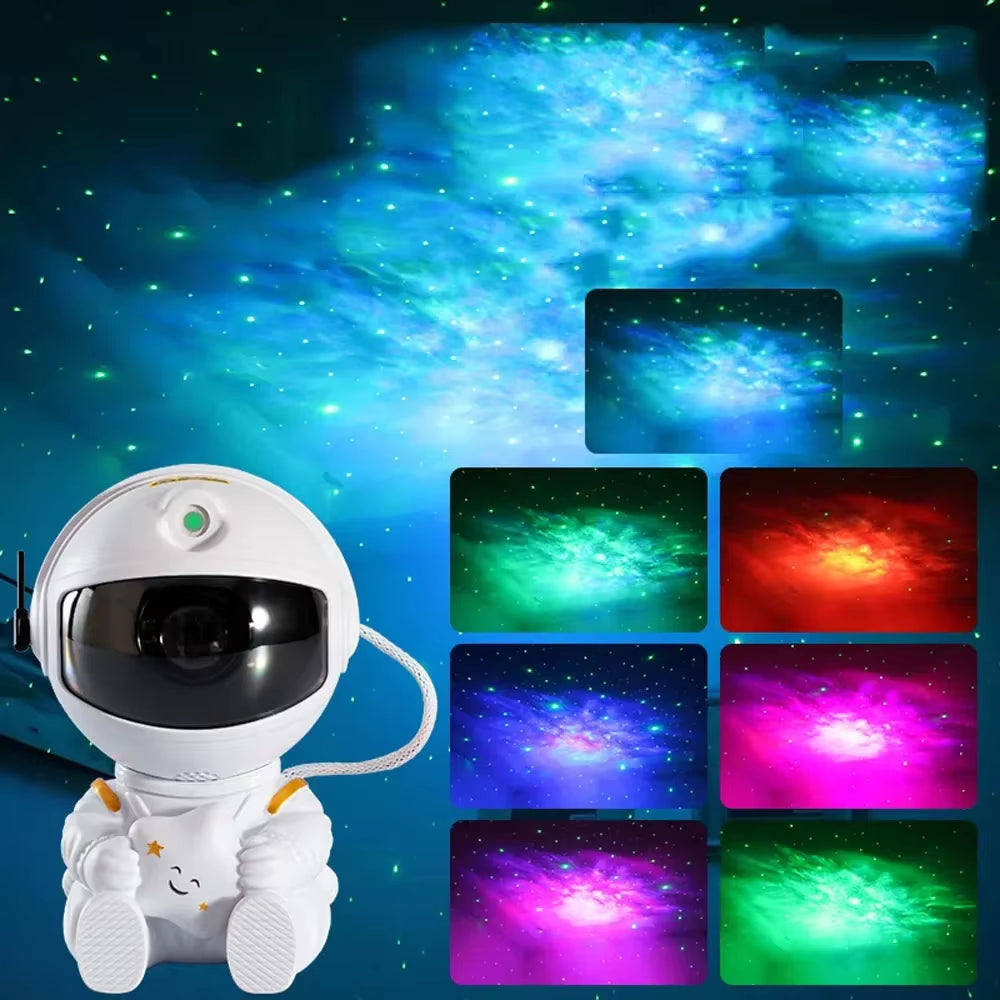 Astronaut Projection Light Room Bedroom Decoration Star Guitar Top Night Light Full Star Laser Atmosphere Light Gift