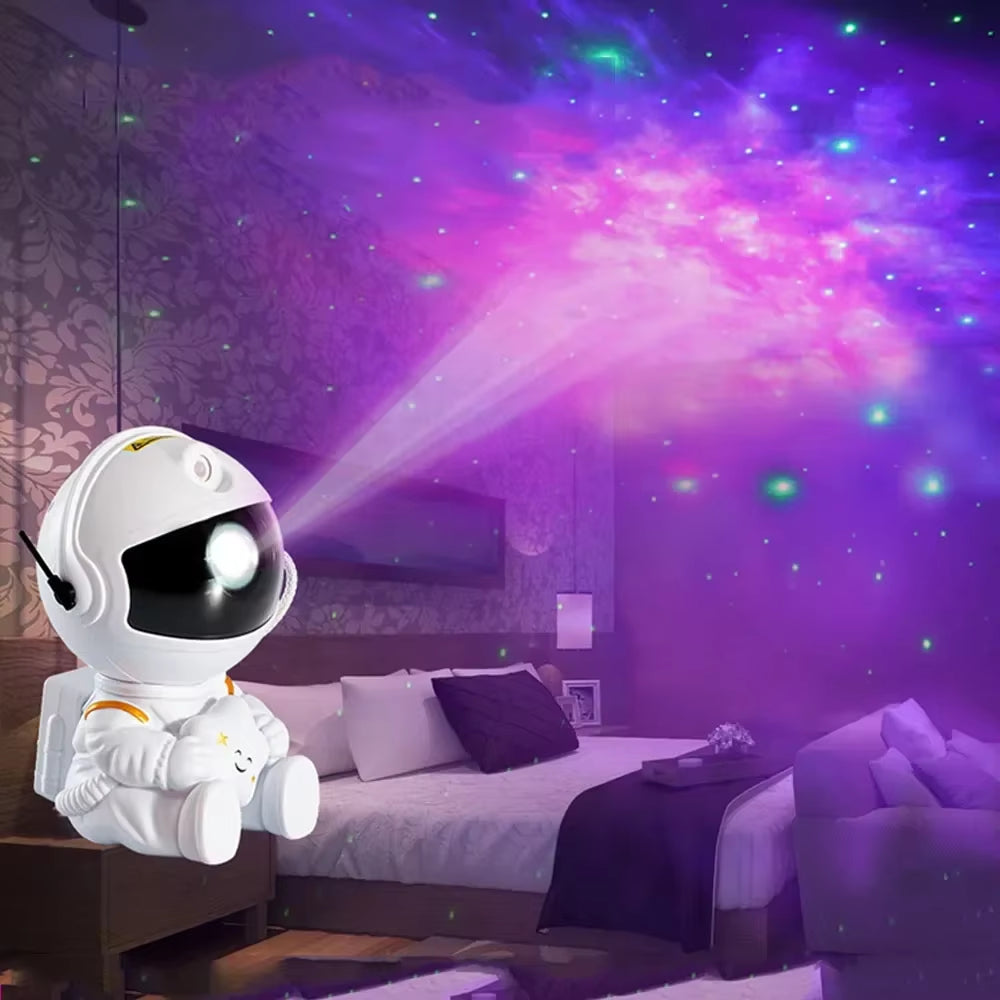 Astronaut Projection Light Room Bedroom Decoration Star Guitar Top Night Light Full Star Laser Atmosphere Light Gift