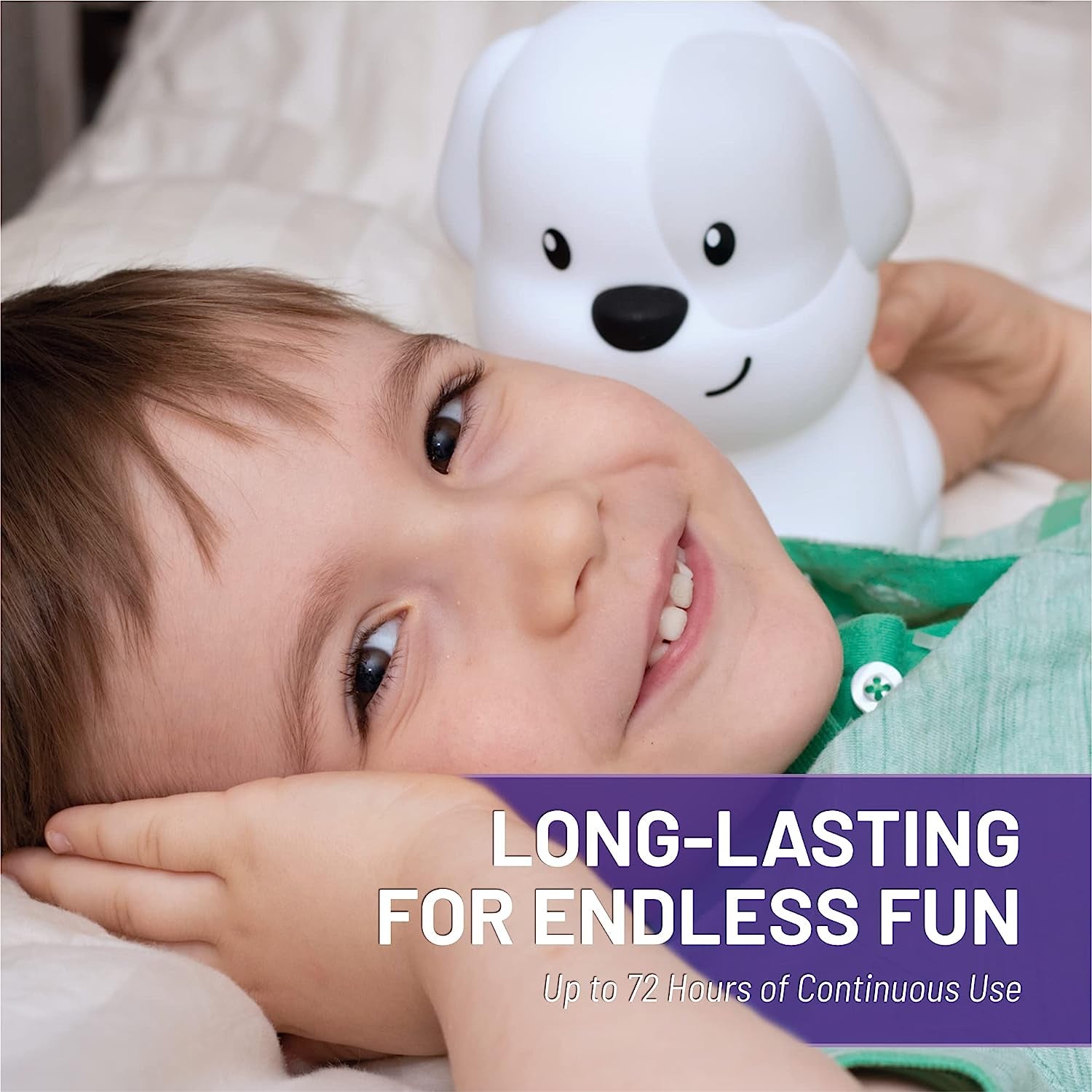 Puppy Night Light - Remote Control Silicone Lamp with 9 Soothing Colors & Sleep Timer | Rechargeable & Portable for Kids' Bedrooms, Nurseries, and Playrooms