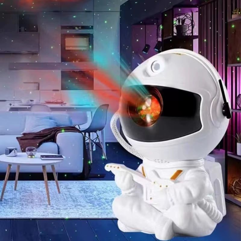 Astronaut Projection Light Room Bedroom Decoration Star Guitar Top Night Light Full Star Laser Atmosphere Light Gift