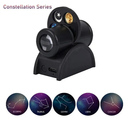 USB Moon Projection Lamp Planet Projector Replaceable LED Night Light Earth Constellation Background Atmosphere Wall Lamps