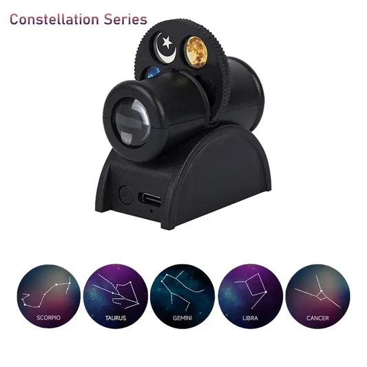 USB Moon Projection Lamp Planet Projector Replaceable LED Night Light Earth Constellation Background Atmosphere Wall Lamps