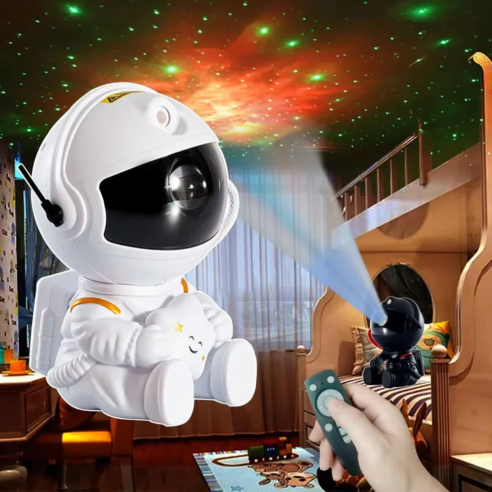 Astronaut Projection Light Room Bedroom Decoration Star Guitar Top Night Light Full Star Laser Atmosphere Light Gift