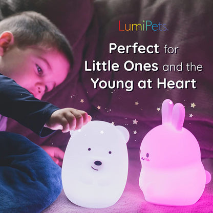 Puppy Night Light - Remote Control Silicone Lamp with 9 Soothing Colors & Sleep Timer | Rechargeable & Portable for Kids' Bedrooms, Nurseries, and Playrooms