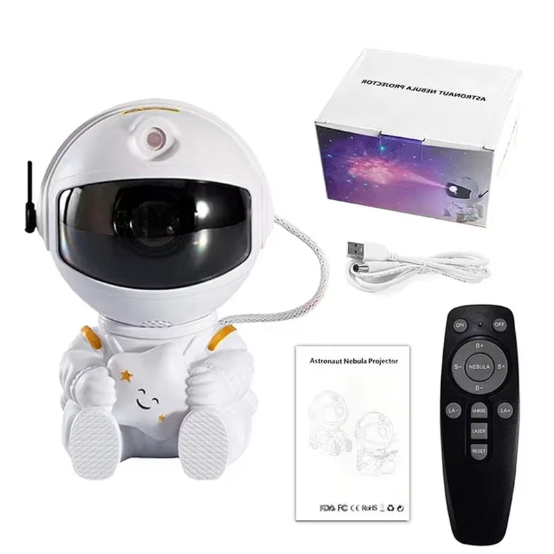 Astronaut Projection Light Room Bedroom Decoration Star Guitar Top Night Light Full Star Laser Atmosphere Light Gift
